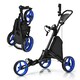 image 1 of COSTWAY 3 Wheel Golf Push Cart Folding Golf Holder Blue