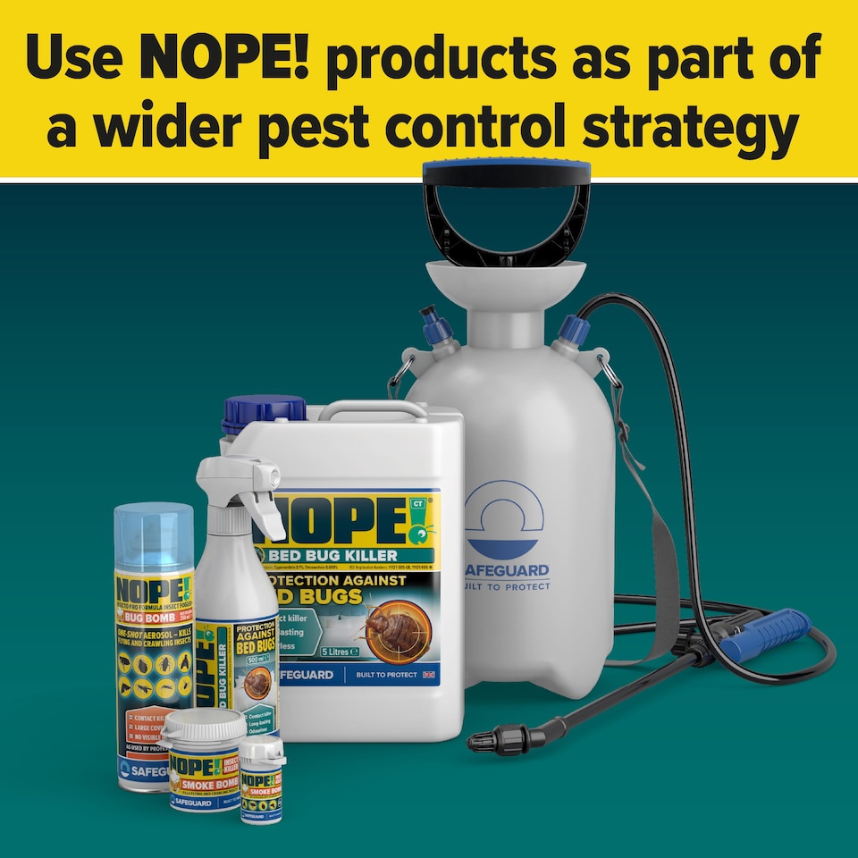 image 1 of NOPE Bed Bug Killer Spray Treatment (5L & Sprayer) Odourless & Non-Staining for Mattress, Carpets, Bed Frames, Furniture.