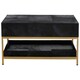 image 2 of Kensington Townhouse Hair On Hide Black And Gold Coffee Table Black