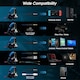 image 4 of Wired Gaming Headset for PC, PS4, PS5, XBOX, 3.5mm AUX with Microphone - August EPG100L Blue