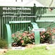 image 3 of Outsunny Tunnel Greenhouse Steel Frame for Garden w/ Zipper Doors, Green