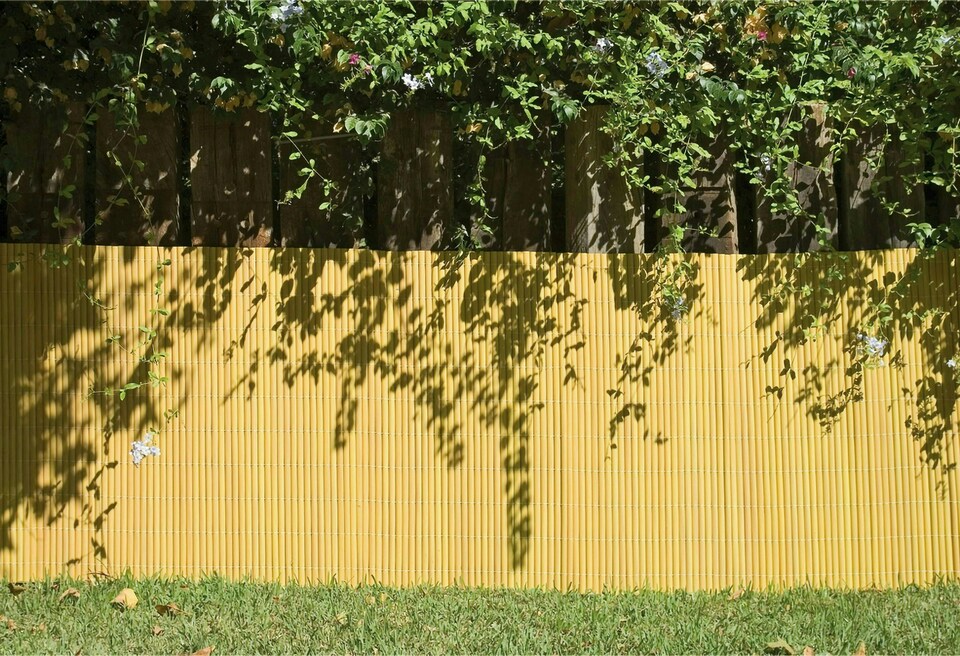 image 1 of Primrose Split Bamboo Privacy Artificial Garden Fence Screening Roll 4m x 1.5m