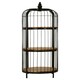image 4 of Distinctive Design Small Black Finish Birdcage Shelf Unit, Versatile Shelf Unit, Durable Modern Shelf Unit Black