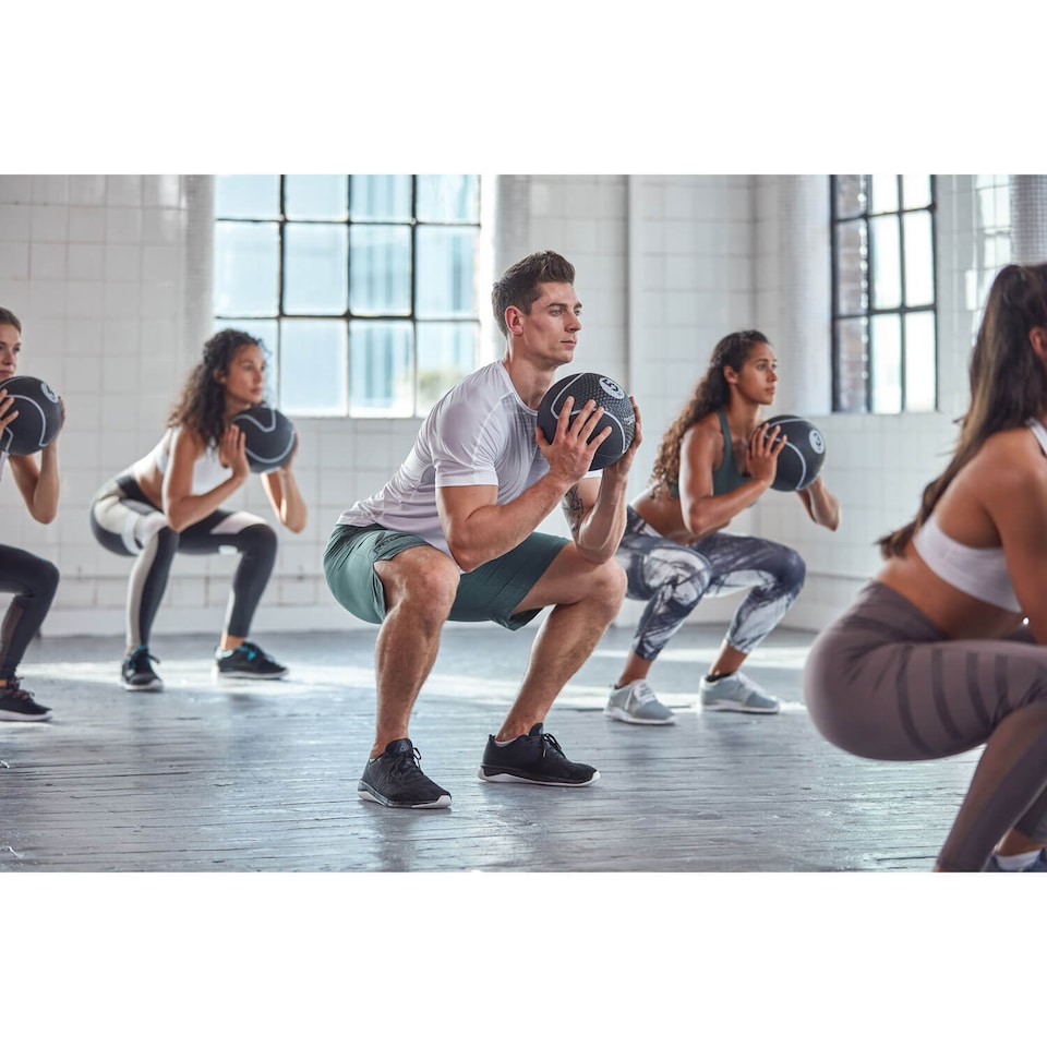 image 1 of Reebok 5kg Medicine Ball — 19 cm Dual-Textured Grip. | Multi | 19cm diameter