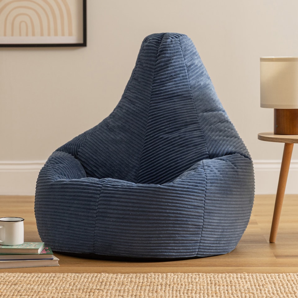 image 1 of icon Dalton Corduroy Recliner Bean Bag, Denim Blue