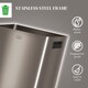 image 8 of HOMCOM Dual Kitchen Bin, 2 x 20L Stainless Steel Double Rubbish Bin with Soft Close Lid, Removable Inner Buckets, Fingerprint-Proof for Recycling and Waste, Gold Tone | Gold | 1