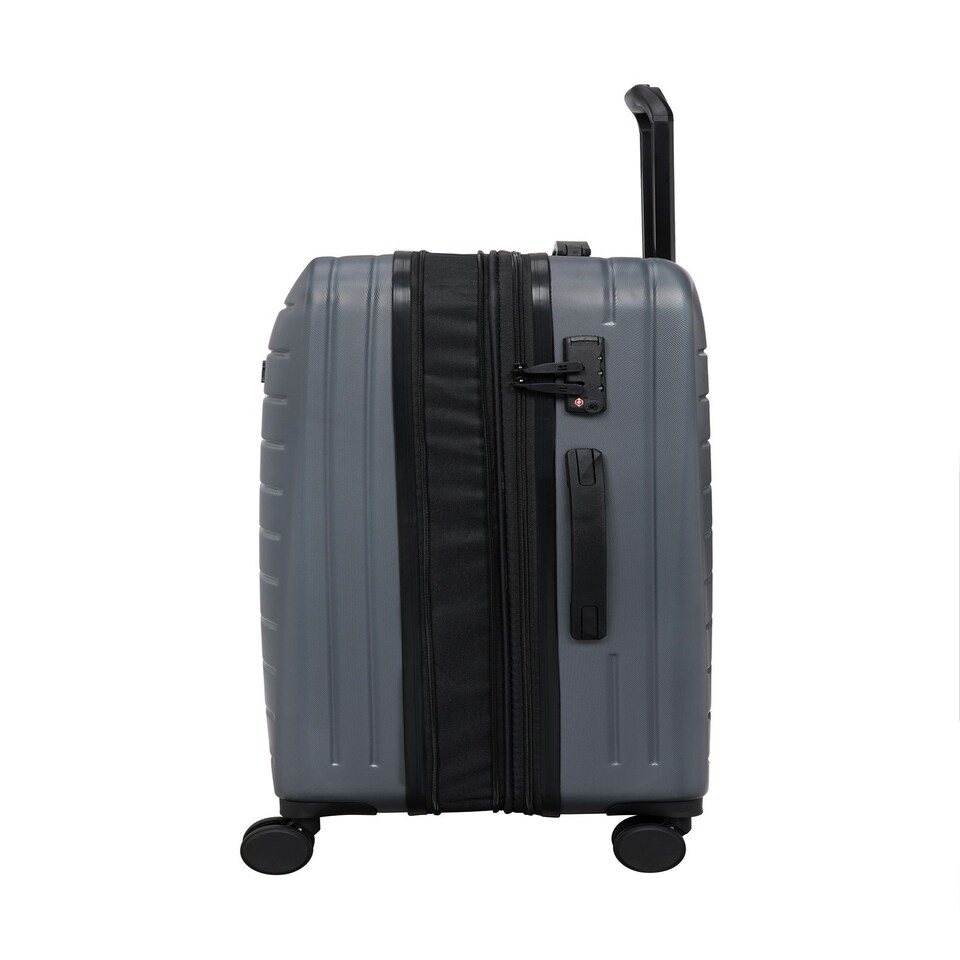 image 1 of IT Luggage Legion Asphalt Expandable 3pc Suitcase Set with TSA Lock Grey
