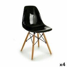 Dining Chair Kirk Black 53 x 82 x 47 cm (4 Units) Black