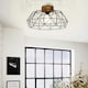 image 1 of EGLO Padstow Black and Natural Metal/Wood Ceiling Light (D) 45.5cm