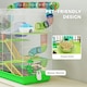 image 9 of PawHut 5 Tiers Hamster Cage Animal Travel Carrier Habitat, Green