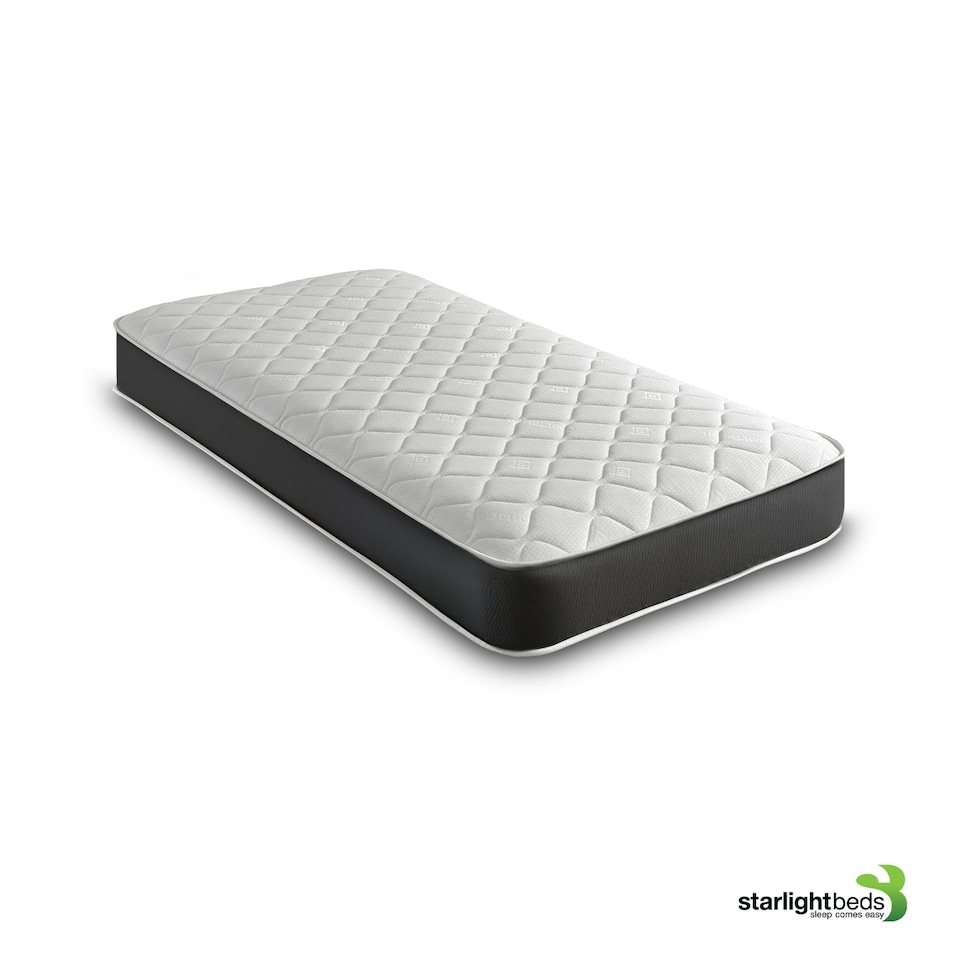 image 1 of Hybrid Mattress - Soft Feel, Memory Foam and Spring Support | Black | Short Single