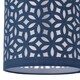 image 3 of First Choice Lighting Chrome Touch Operated Table Lamp with Navy Blue Cut Out Shade Chrome | Blue
