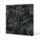 image 1 of Green Palm on Black (Canvas Print) 127 x 127 x 4cm