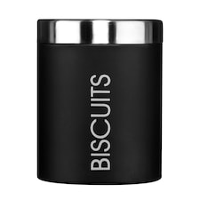 Maison by Premier Black Enamel Biscuit Canister
