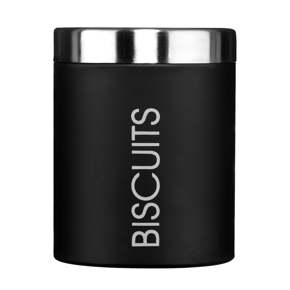image 1 of Maison by Premier Black Enamel Biscuit Canister