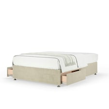 Memory Maestro Memory Foam Cream Naples Velvet 2 Drawer Divan Set King Size