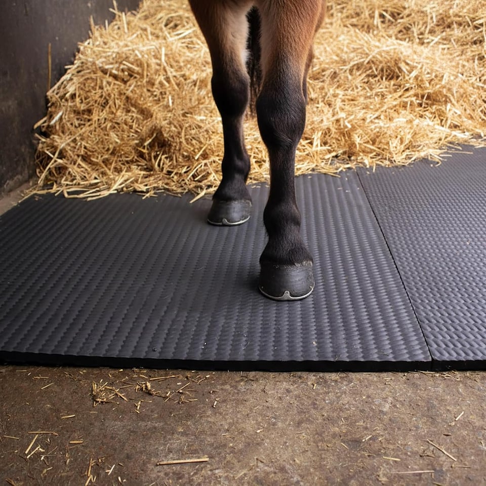 image 1 of Actiasmat EVA Horse Stable Mat – 6ft x 4ft (1.82m x 1.22m), 34mm Thick, Straight Edge Design