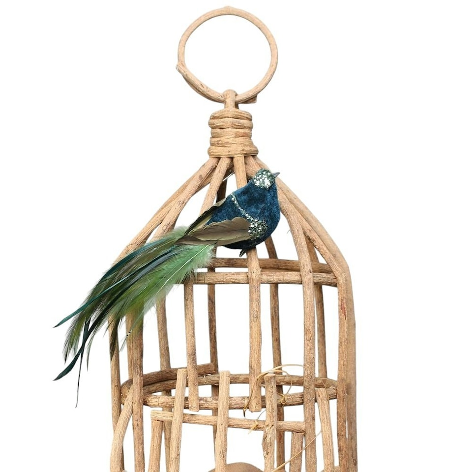 image 1 of Decorative Green Princess Bird With Clip