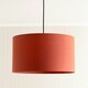 image 2 of ValueLights Reni Large Rust Lamp Shade & Bulb Orange