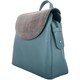 image 6 of Smooth Genuine Leather Backback Rucksack with Snakeskin Effect Flap Panel Red | Cranberry