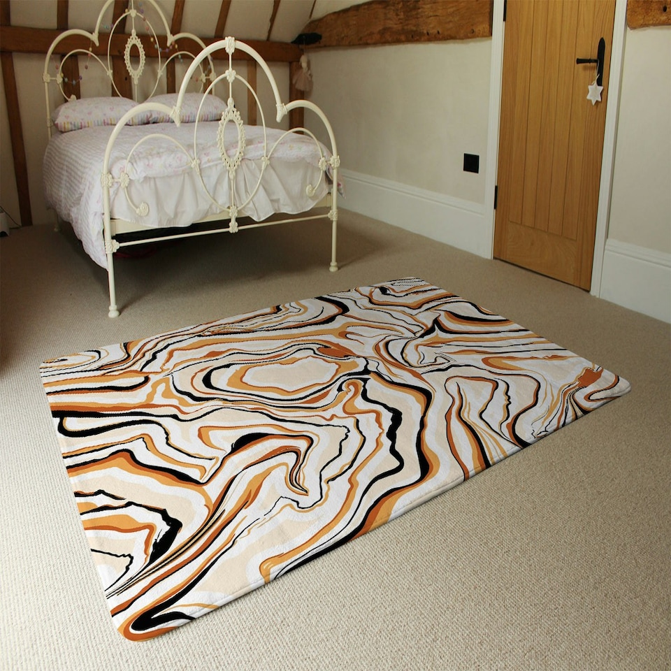 image 1 of Warm toned liquid marble (Rug) Multi | Medium: 80x150cm