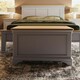 image 1 of Faire Ottoman Blanket Box in Dove Grey with Oak Top Grey