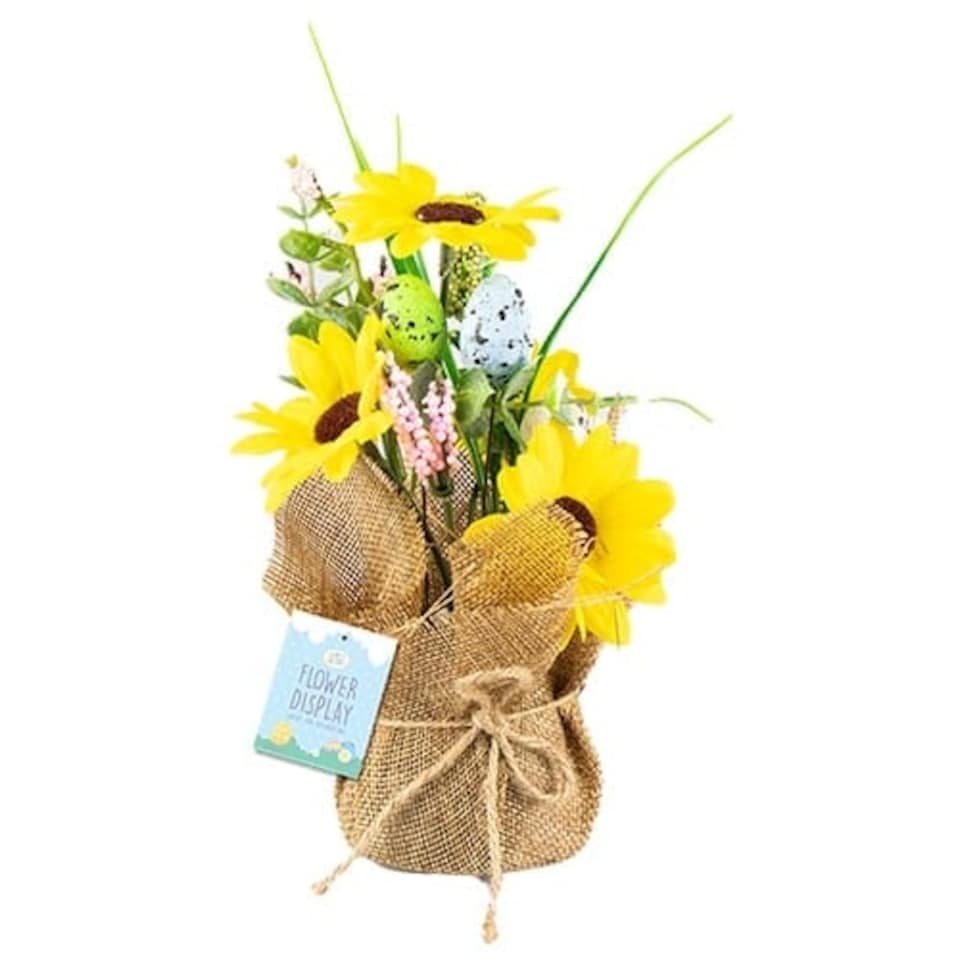Easter Yellow Flowers Decoration 23cm