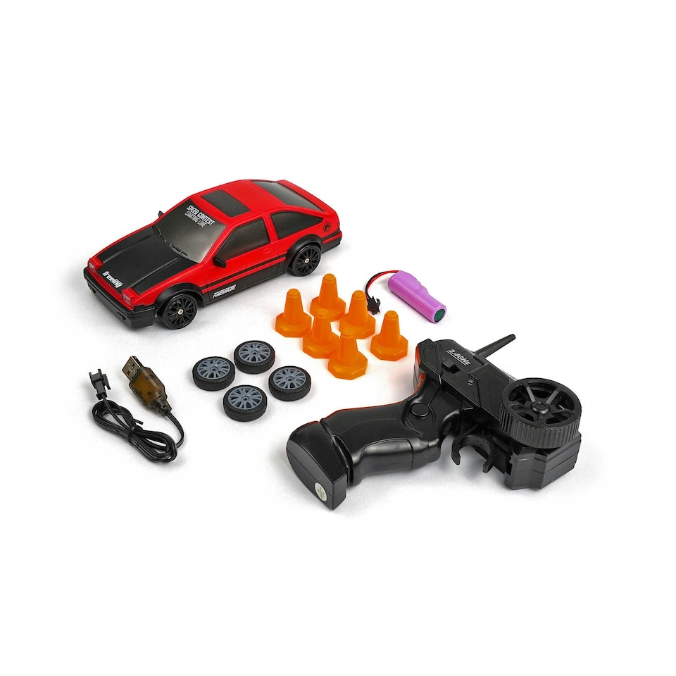 image 1 of RCG Racing Retro E86 1/24 Mini Drift Car - Red