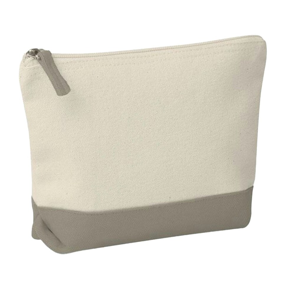 image 1 of MidOcean Kleuren Cotton Cosmetic Bag - Grey/Beige - One Size Grey