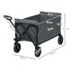 image 5 of Outsunny 120L Folding Collapsible Wagon with Adjustable Handle, Black