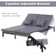 image 6 of Outsunny Double Rattan Sun Lounger, Garden Daybed with 5-Level Adjustable Backrest, Outdoor Lounge Sunbed with Cushion and Pillows, 2 Seater Wicker Patio Furniture, Grey