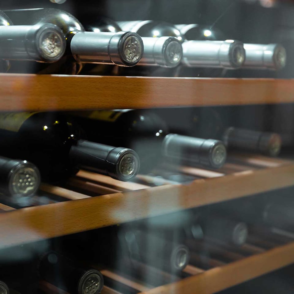 image 1 of Cookology CWC301BK 30cm Wine Cooler, Black, 20 Bottles, 60L, Digital Temp Control, 5 Shelves, Reversible Door