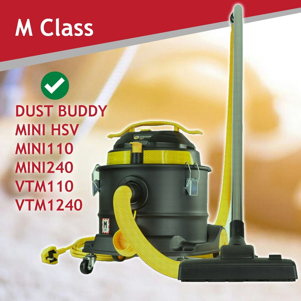 image 1 of SPARES2GO Bags compatible with V-TUF Mini M Class Dust Extractor Vacuum VTUF MINIHSV Microfibre Bag (Pack of 20 + Fresheners)