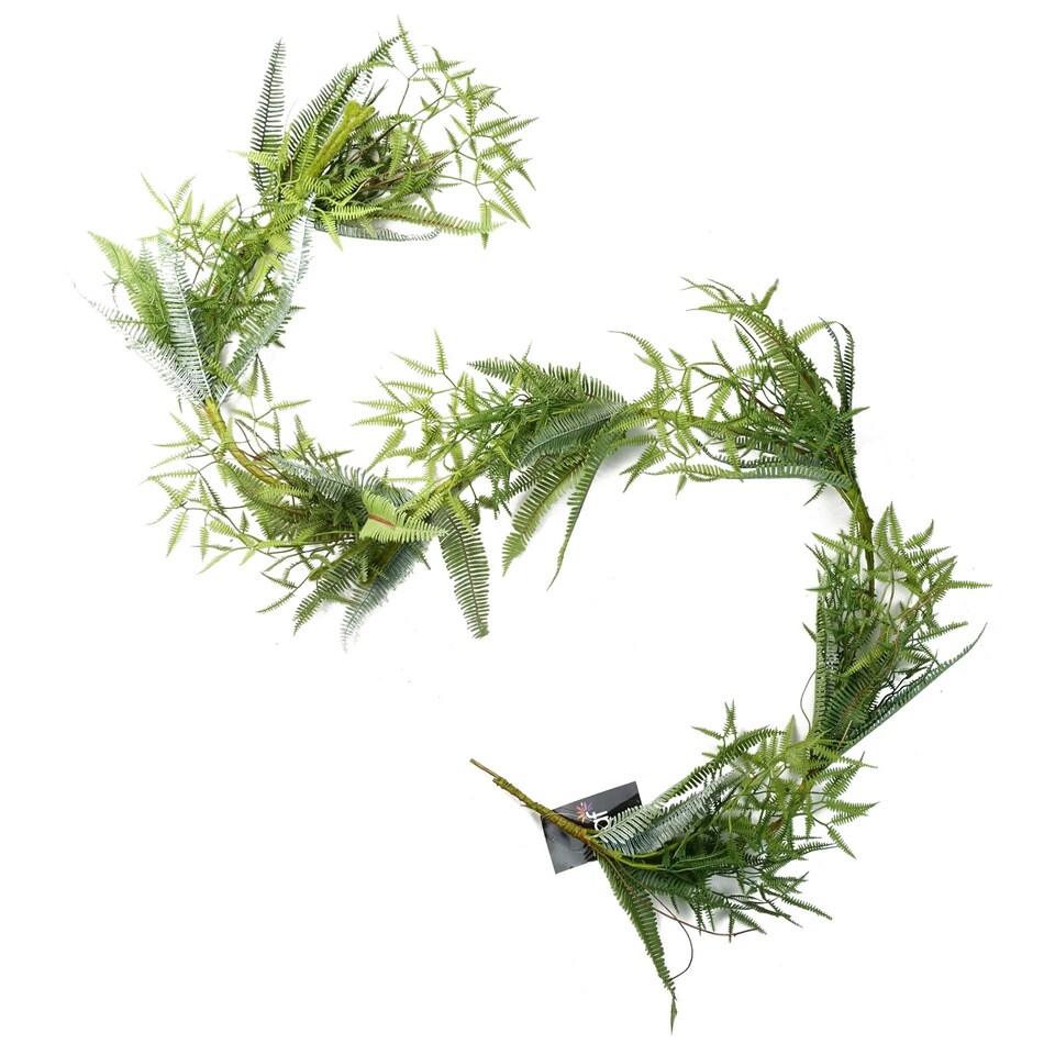 image 1 of 180cm Artificial Hanging Trailing Fern Garland Plant