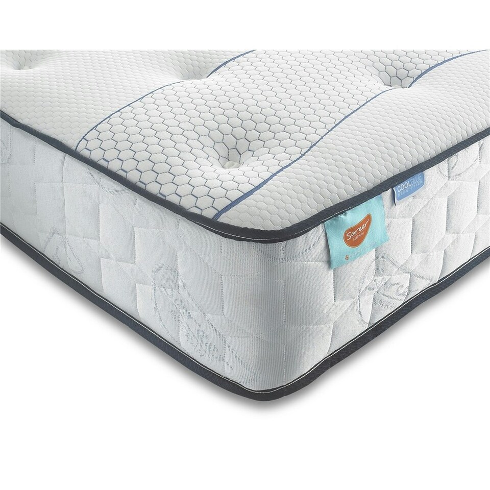 image 1 of 6ft Super King Size Cool Blue Memory Foam Pocket Mattress - (180cm)