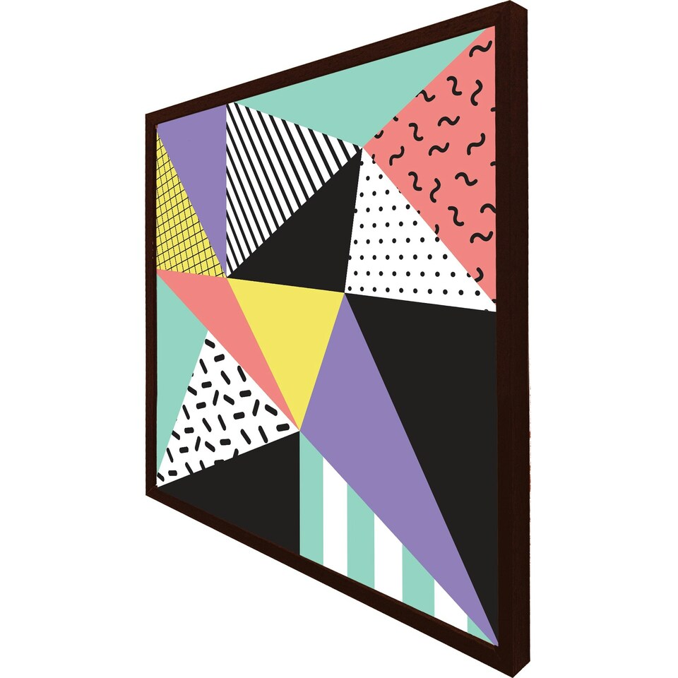 image 1 of Retro themed geometrics (Picture Frame) Brown | Oak | S