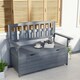 image 2 of Outsunny Garden Storage Bench, 2 Seater Fir Wood Outdoor Bench, Dark Grey 