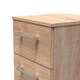 image 5 of Cornwall 3 Drawer Bedside Cabinet in Bardolino Oak (Ready Assembled) | Brown | Bardolino Oak