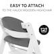 image 6 of hauck Highchair Pad Select - Muslin Dark Grey