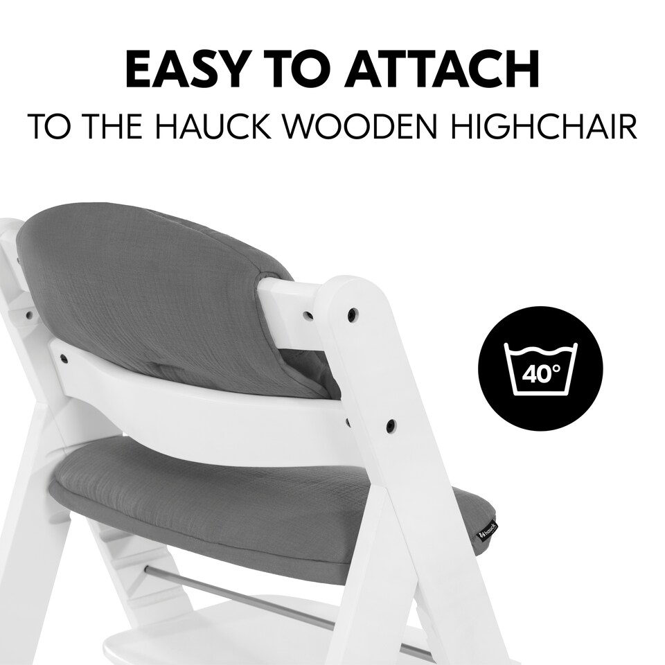 image 1 of hauck Highchair Pad Select - Muslin Dark Grey