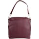 image 2 of Soft Leather Ruched Detail Detachable Strap Cross Body Shoulder Bag Red | Merlot