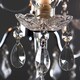 image 3 of ValueLights Varuna Glass Droplet IP44 Rated Bathroom Chandelier Pendant Ceiling Light | Chrome