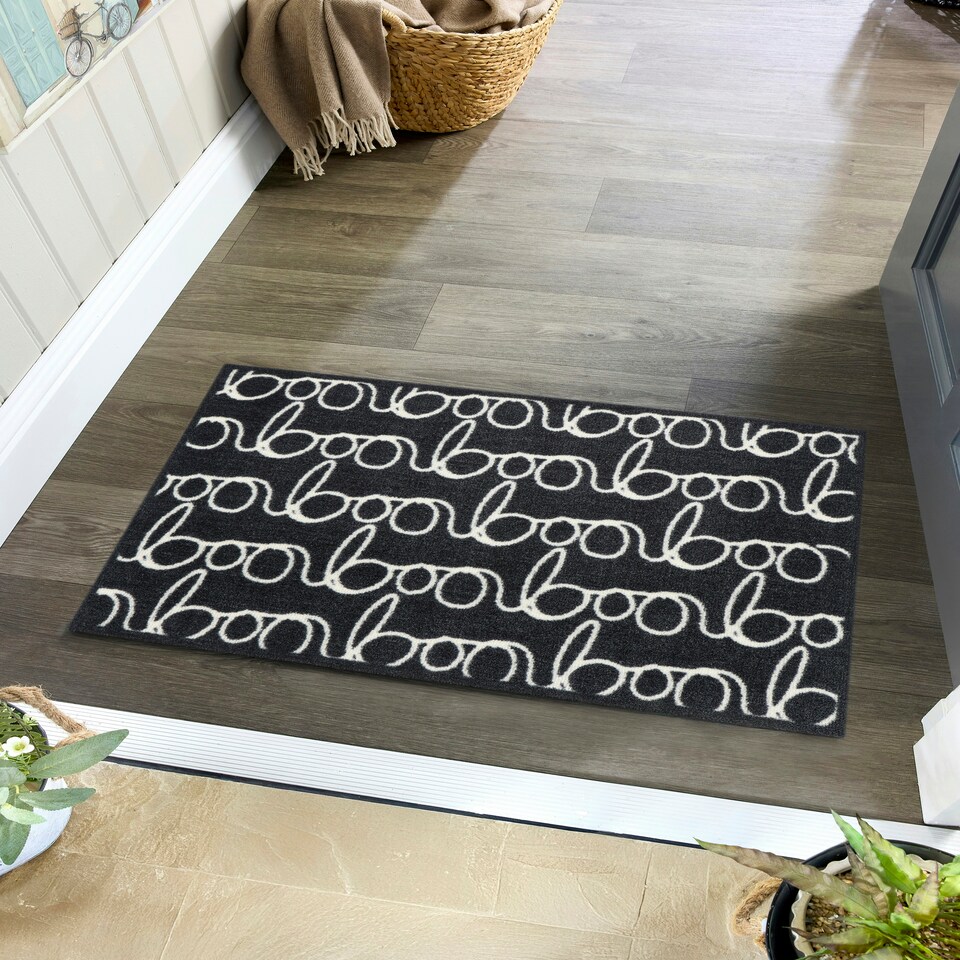 image 1 of My Mat Nylon Indoor Pattern My Boo Script 50x75