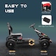 image 4 of HOMCOM Children Pedal Go Kart, Kids Ride On Racer with Adjustable Seat, Inflatable Rubber Tyres, Handbrake, for Ages 5-12 Years - Black