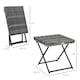 image 7 of Outsunny Folding Square Rattan Coffee Table w/ Steel Frame Bistro Garden Grey