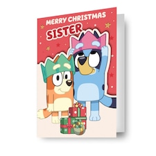 Bluey Sister Christmas Card