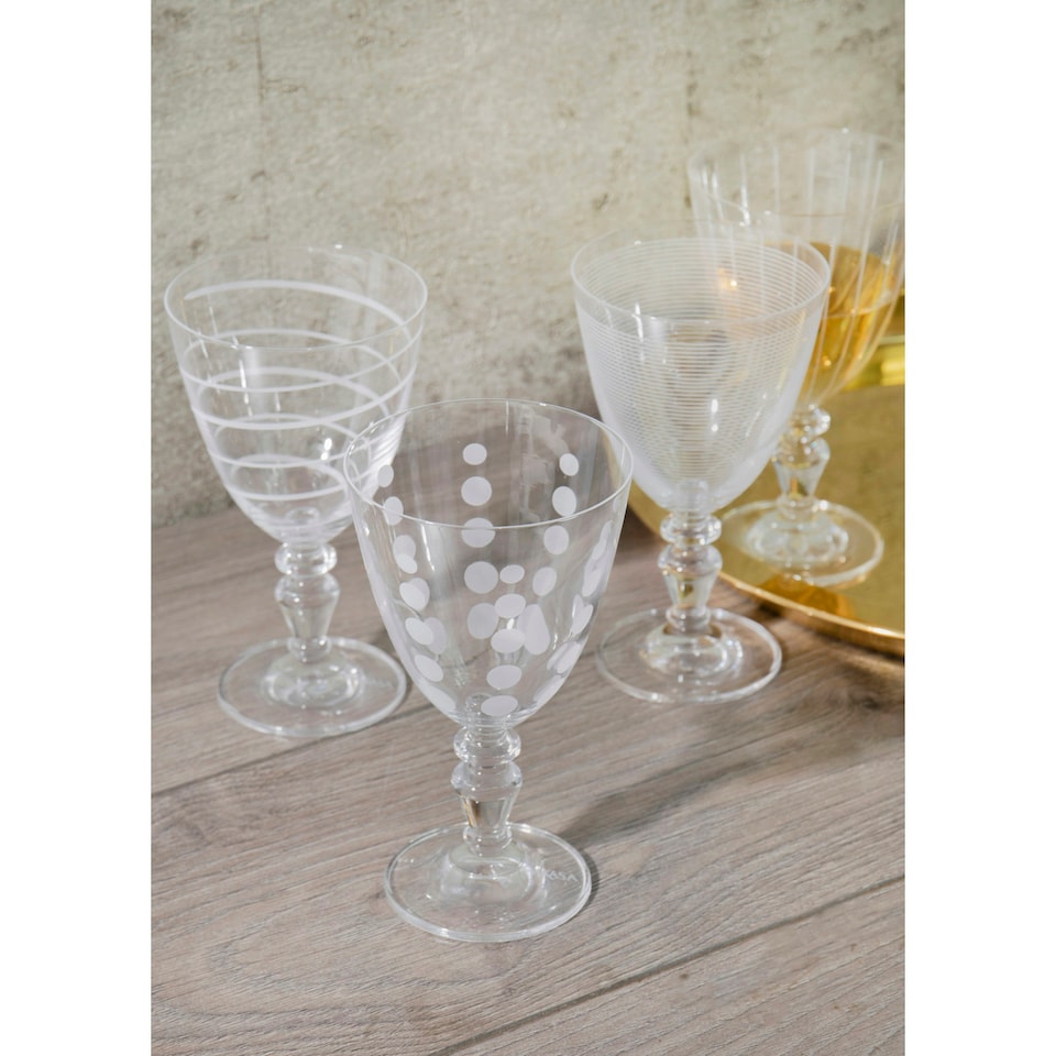 image 1 of Mikasa Wine Glass Set Clear Black Crystal 450ml Set of 4