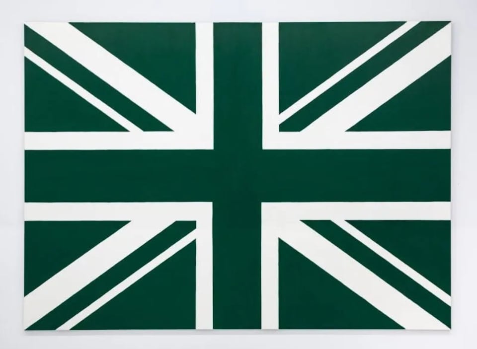 image 1 of Union Jack Flag Green 5x3ft With Eyelets | Multi