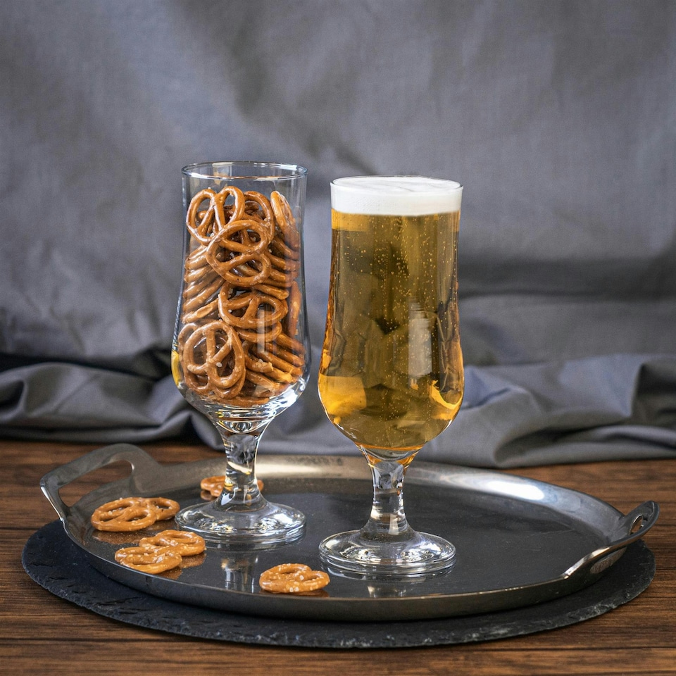 image 1 of LAV Nevakar Hurricane Beer Glasses - 385ml - Clear - Pack of 6 Clear