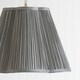 image 2 of ValueLights Loralei Dark Grey Large Pleated Faux Silk Scallop Easy Fit Lamp Shade with Bulb Grey